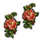 Regina Rose Embroidered Iron-On Patch Applique/Patch 2 Pack 1 7/8" x 1 1/4"